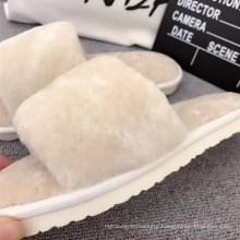 Plush Genuine Sheepskin Drop Shipping Winter Women Slippers